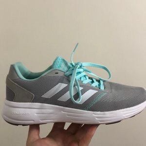 COPY - Gray and Turquoise Adidas Running Shoes